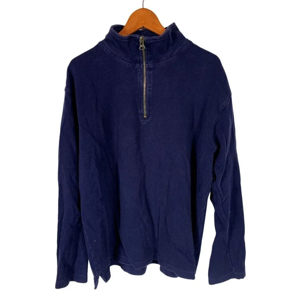 Polo Ralph Lauren Sleepwear 100%‎ Cotton 1/4 Zip Sweater Size Large